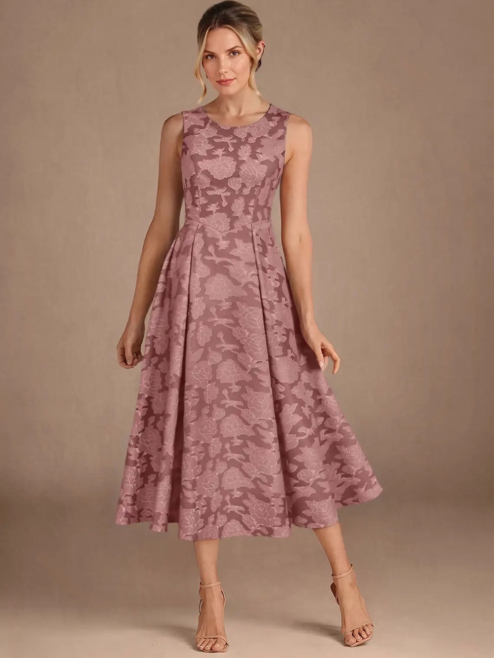 Elegant Sleeveless A-Line Dress / AZAZIE FULTON / Dusty Rose Bridesmaid Dress